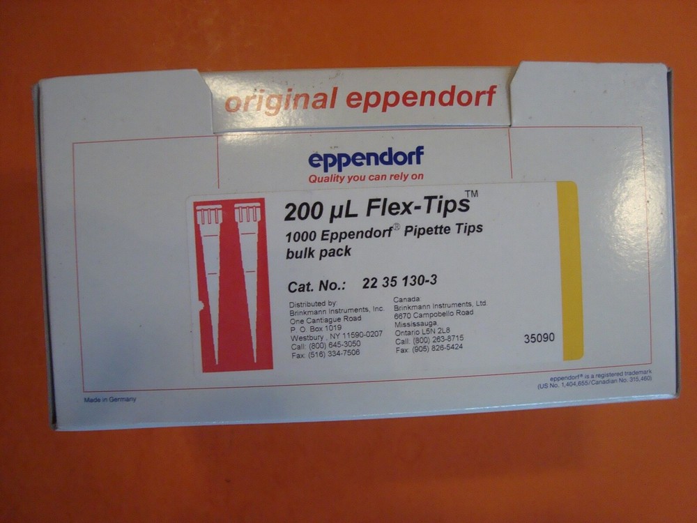 EPPENDORF 200 ul Flex-Tips PIPET TIPS 1000/bulk pk NOS