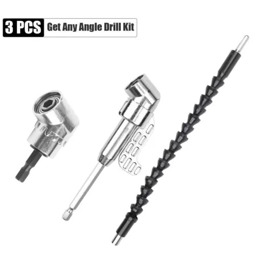 Detachable 90 Degree Screwdriver Right Angle Drill Attachment DIY Socket Adapter