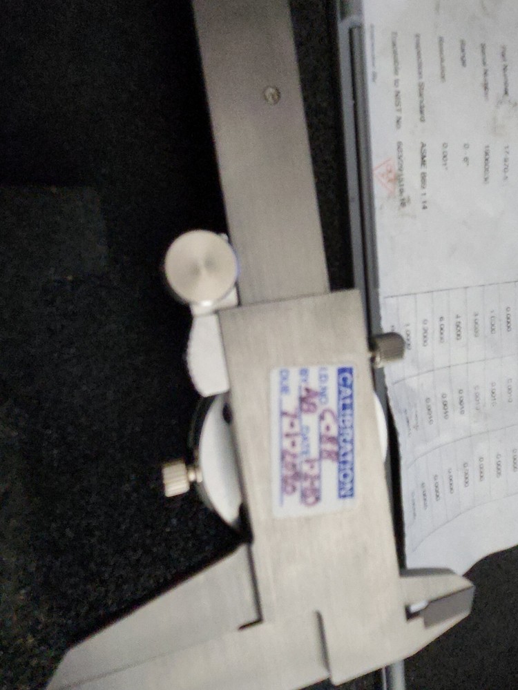 17-970-5 SPI Dial Caliper 6", White Face w/cert