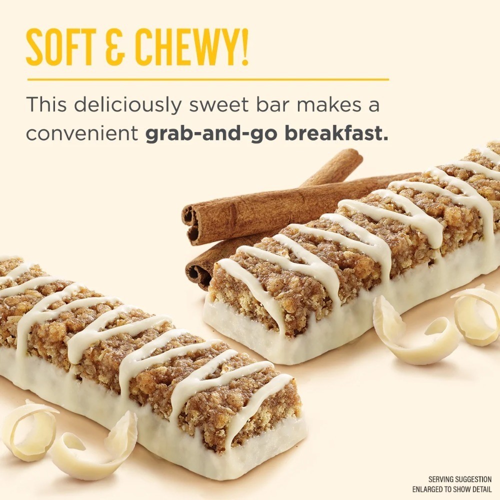 Cinnamon Bun Breakfast Bars Weight Loss Friendly 15 Count Pack
