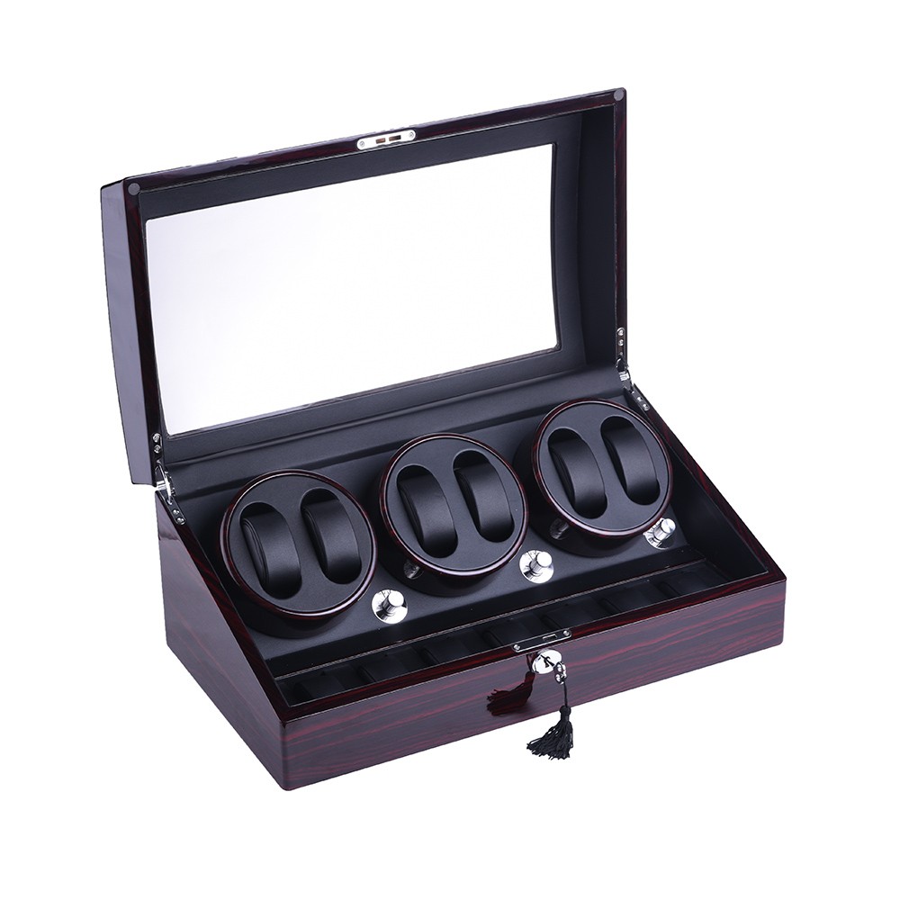 Automatic Rotation 6+7 Leather Watch Winder Storage Case Display Box 4 Modes New