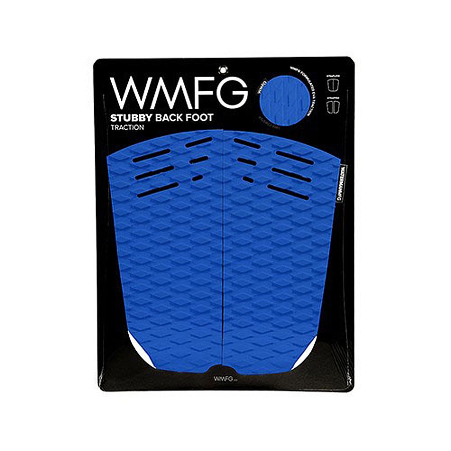 WMFG Kiteboard Traction Pad - Stubby Back Foot Pad - Blue/White
