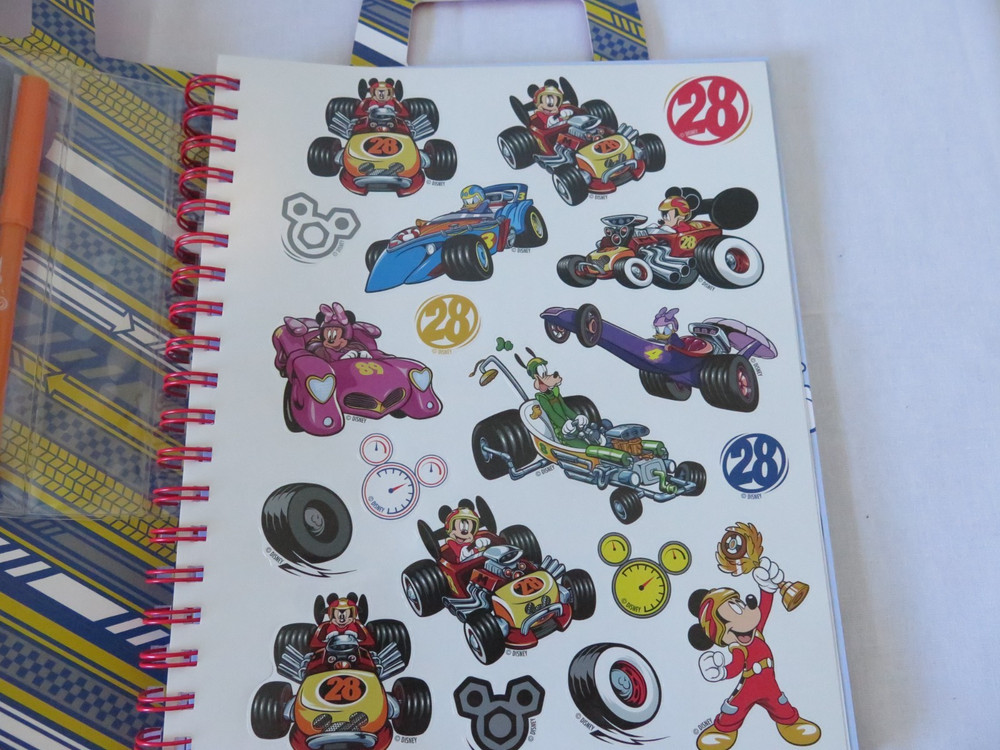 New Disney Mickey Mouse Activity Book Folder Stickers Pens