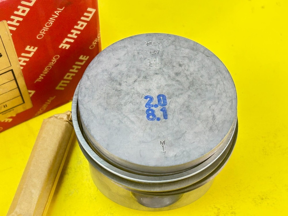 BMW E10 E21 E12 E9 E6 E10 Mahle Piston Set Kolben 2nd OS 89.50 mm 0820902 NOS