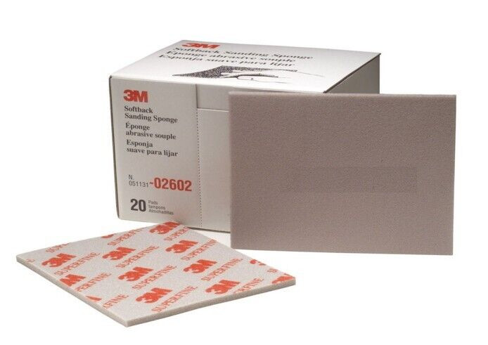 For 3M 02602 Softback Sanding Sponge Superfine - 20 Count/BOX
