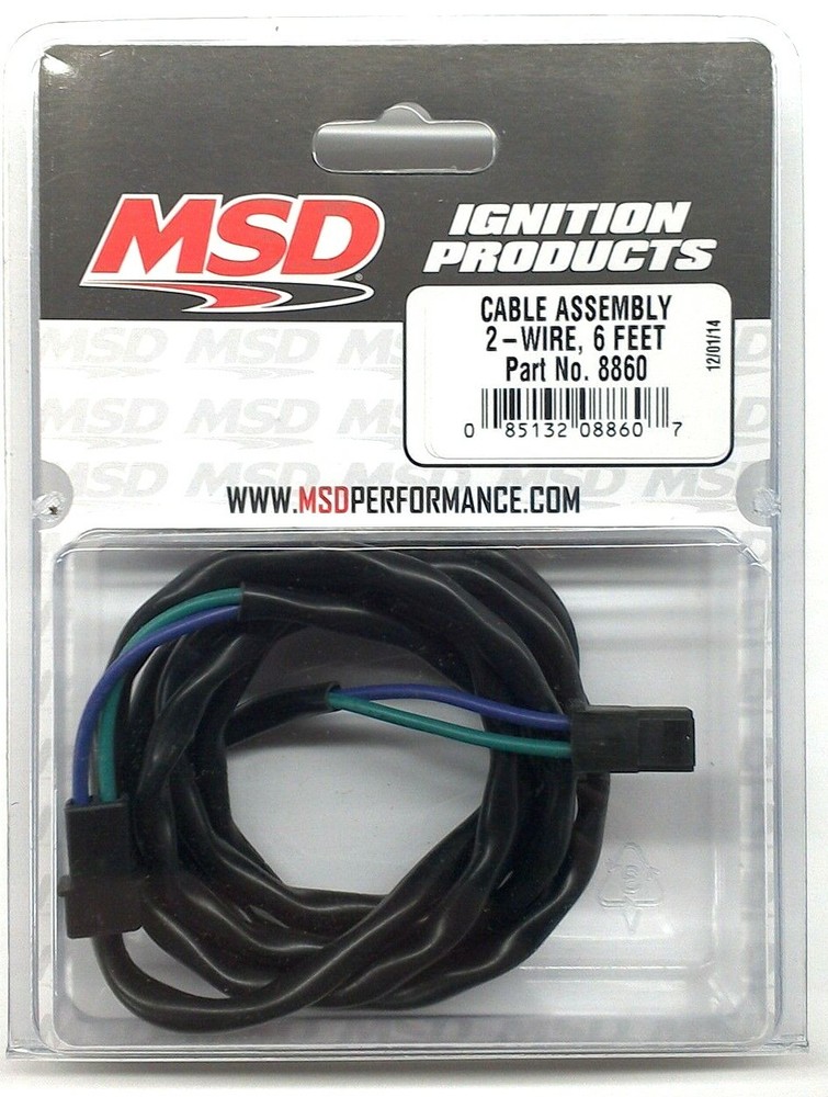 MSD 8860 Magnetic Trigger Cable- 6ft 2 Wire Cable Assembly for MSD Distributors