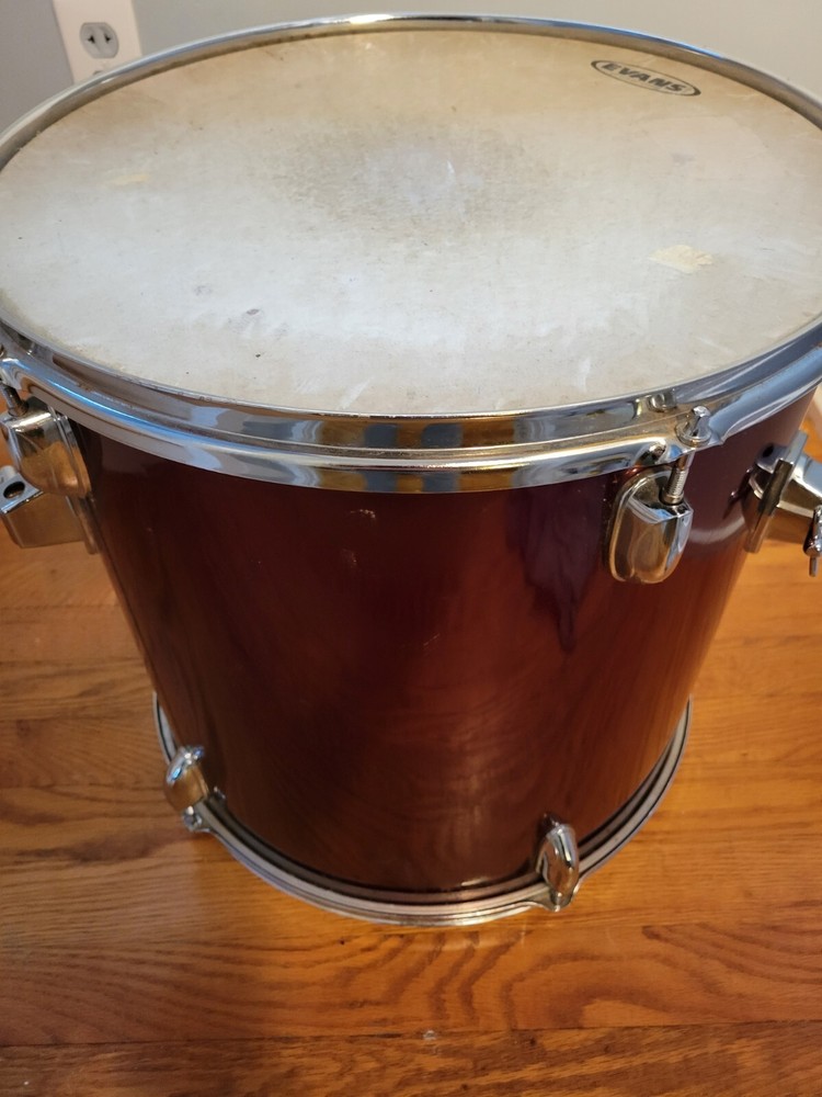 🔥🔥16” Floor Tom & 14" Mount Tom Maroon Check 📸 🔥🔥