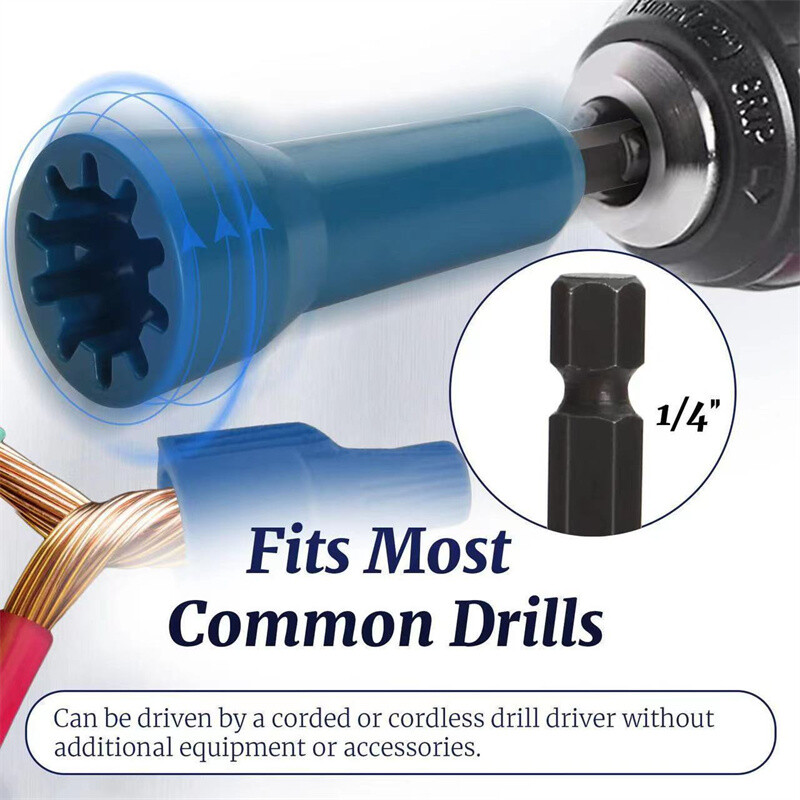 3X Wire Stripping&Twisting Tool Electrical Drill Wire Stripper Cable Nut Twister