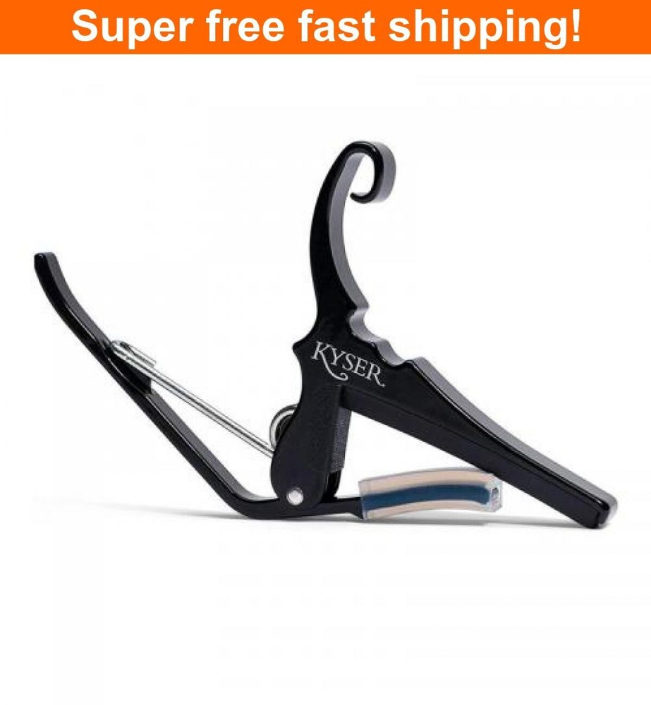 Kyser Quick-Change 12-string Guitar Capo - Black, NEW