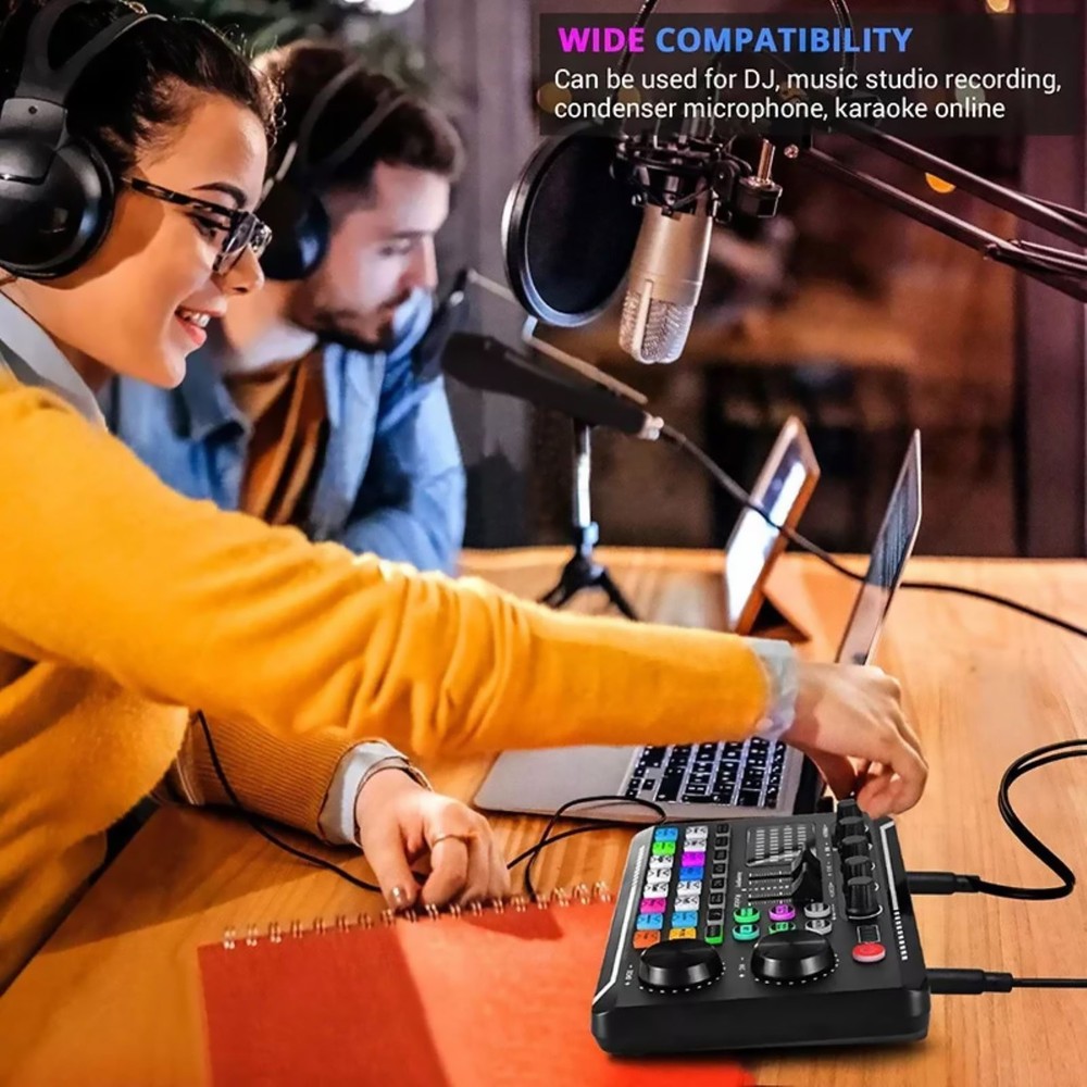Multi-function Sound Card F998 Audio Processing Equipment Easy to operate
