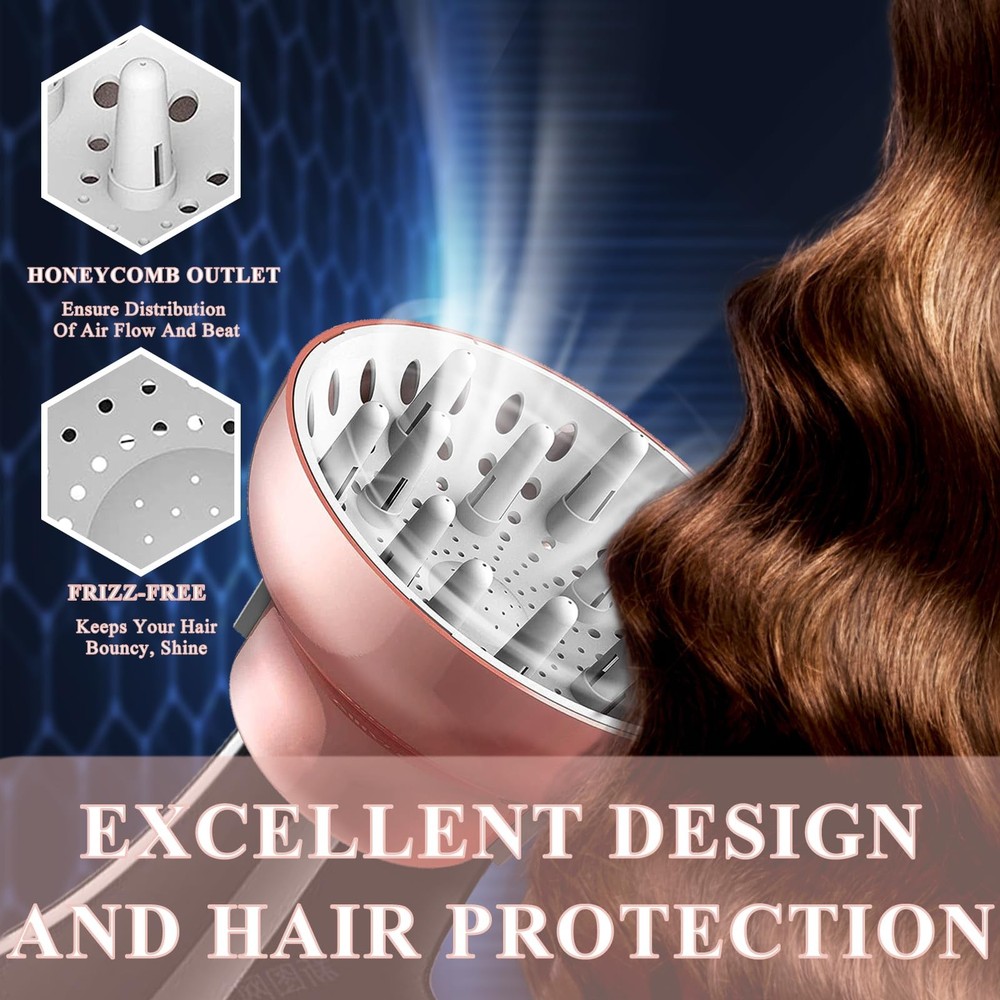 Hair Dryer Diffusers Universal Diffuser Adaptable for Blow Dryers Pink
