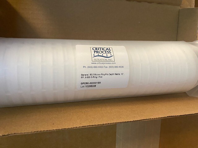 CRITICAL PROCESS FILTER GPD50-X00001E5, 50.0 Micron, 10"