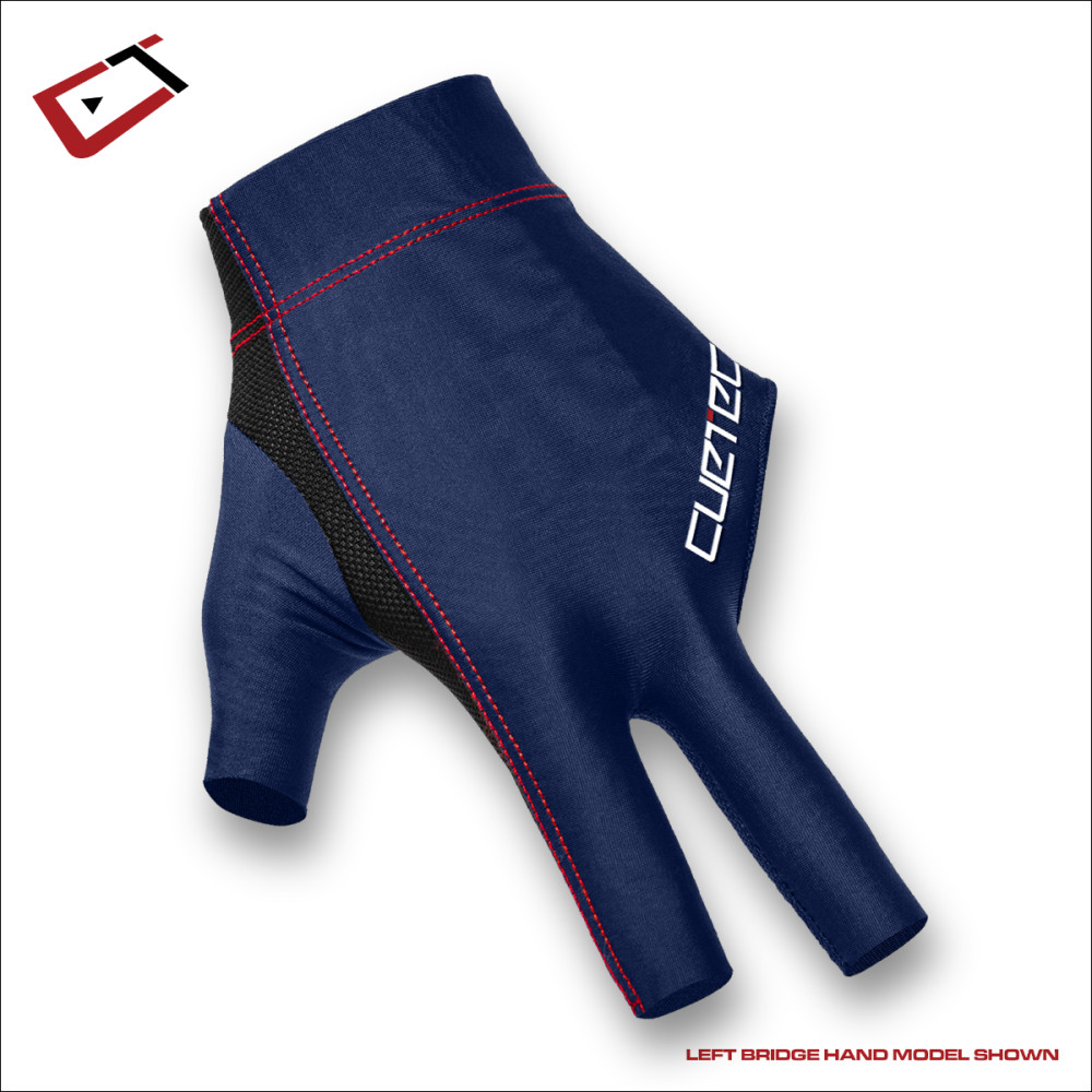 Cuetec AXIS Pool/Billiards Navy Glove; Right Bridge Hand, Medium