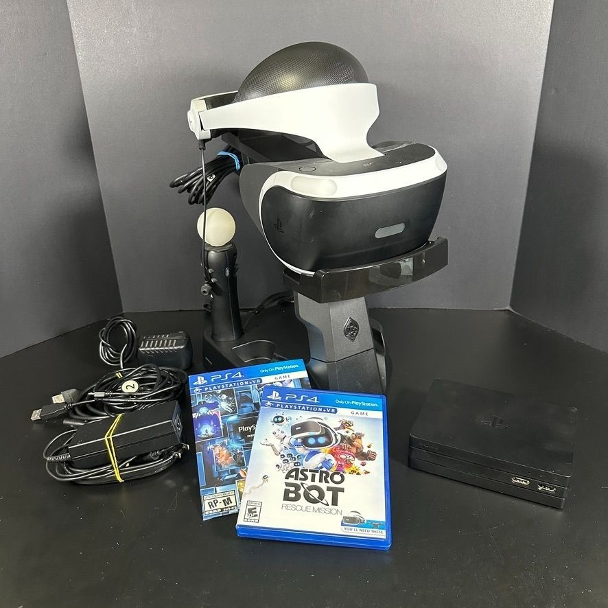 Playstation 4 VR Bundle PSVR Headset Motion Controller Processor Astro Bot Game
