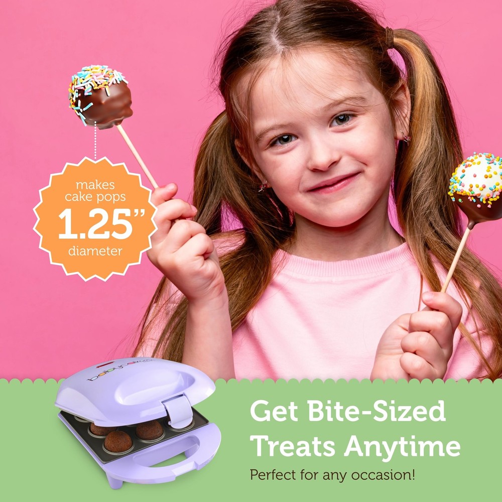Mini Cake Pop Maker by Select Brands - Easy-to-Use Machine - Recipes Included...