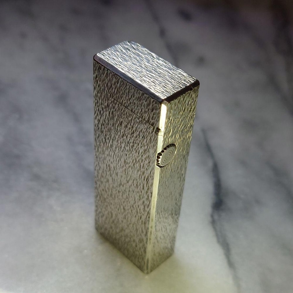 Vintage Dunhill Rolla Gas Lighter Silver Deep Satin Working Condition