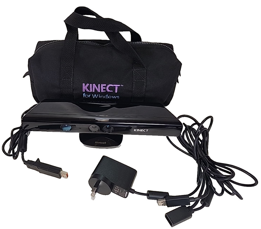 Microsoft Kinect for Windows Sensor PC Model 1517 Power Supply Carry Case Tested