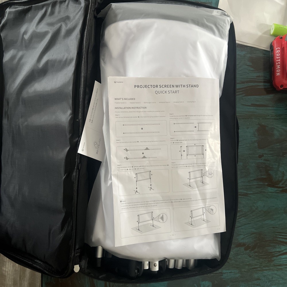 Vankyo Projector Screen & Stand 100 Inch