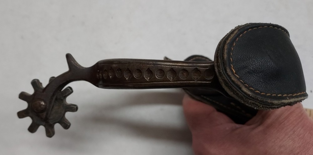 single Cowboy SPUR - RIGHT - Fixed Button - listing #903253