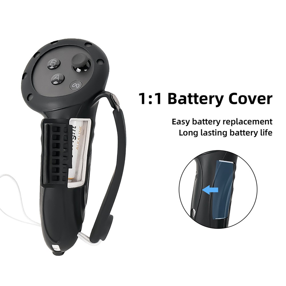 Extended Controller Grip Protective Cover Skin with Adjustable Strap for Quest 3