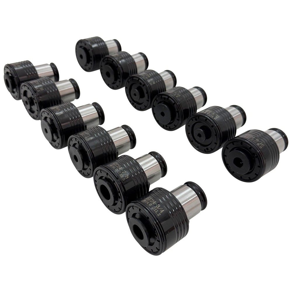 Tapping Machine ANSI Chuck Set 12PCS Quick Change Chuck 1/8"-7/8"