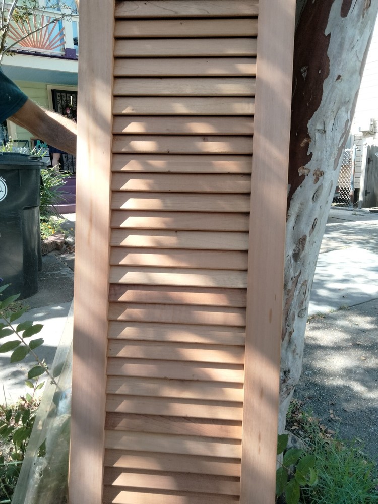 Spanish Cedar Louvered Shutters