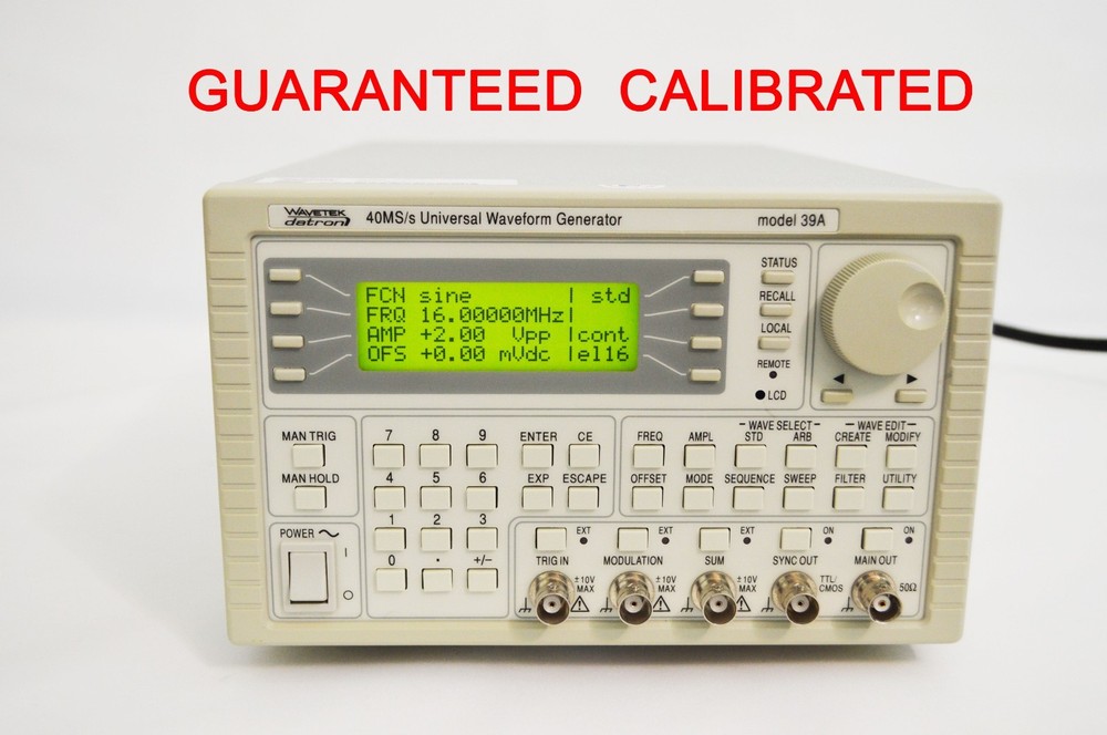 WAVETEK 39A UNIVERSAL WAVEFORM / FUNCTION GENERATOR- GUARANTEED - CALIBRATED