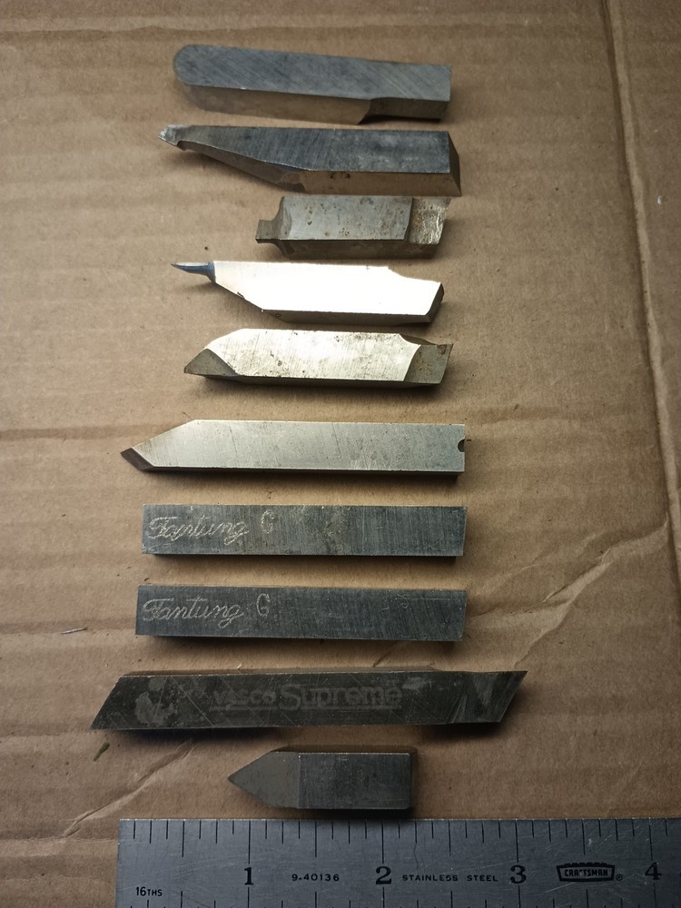 10 Various HSS 3/8" Lathe Tool Bits A6