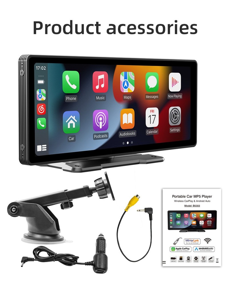 Portable Smart Multimedia MP5 Player Audio Dashboard Console 9.30 Inch Display
