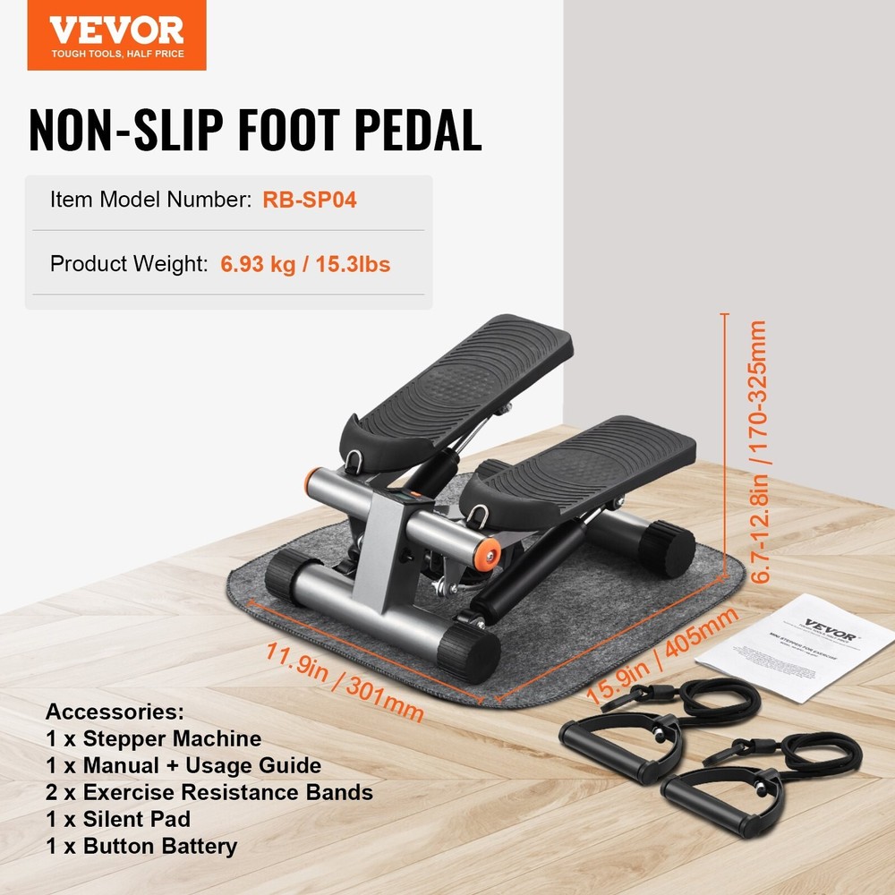 Mini Stepper with Resistance Bands