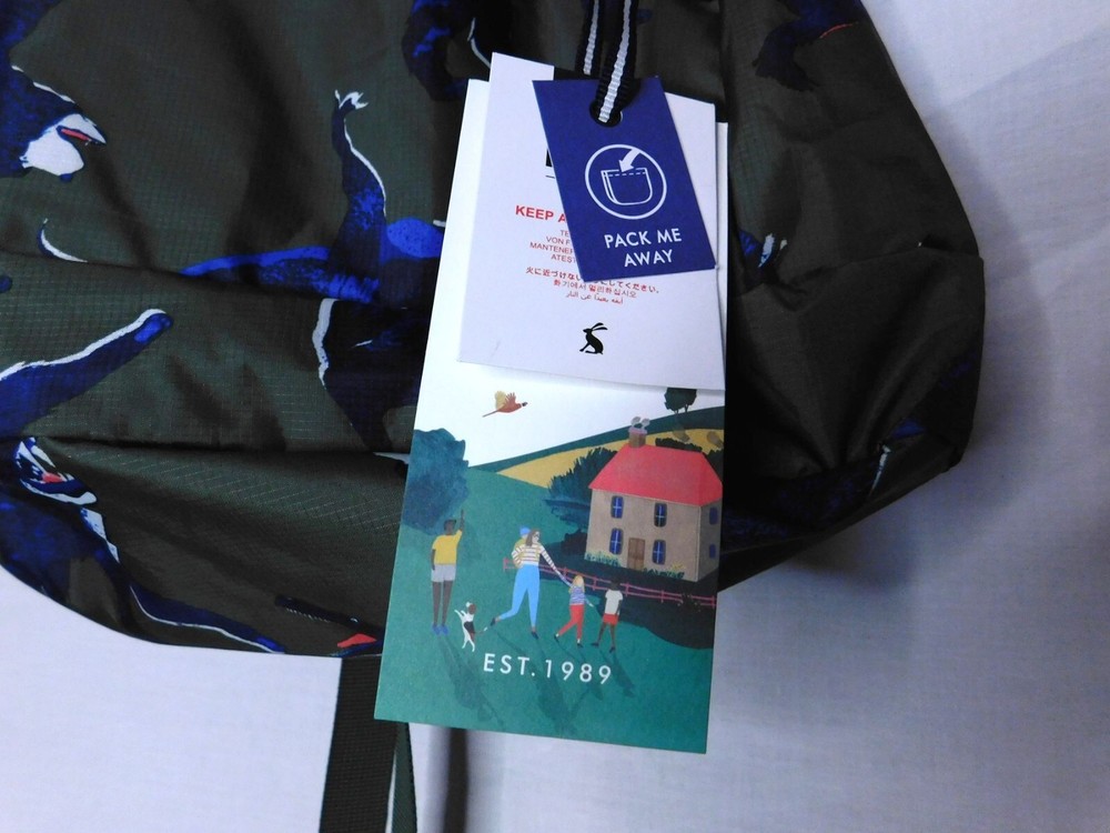 Joules Boys Discoverer Adjustable Backpack Green Beasts