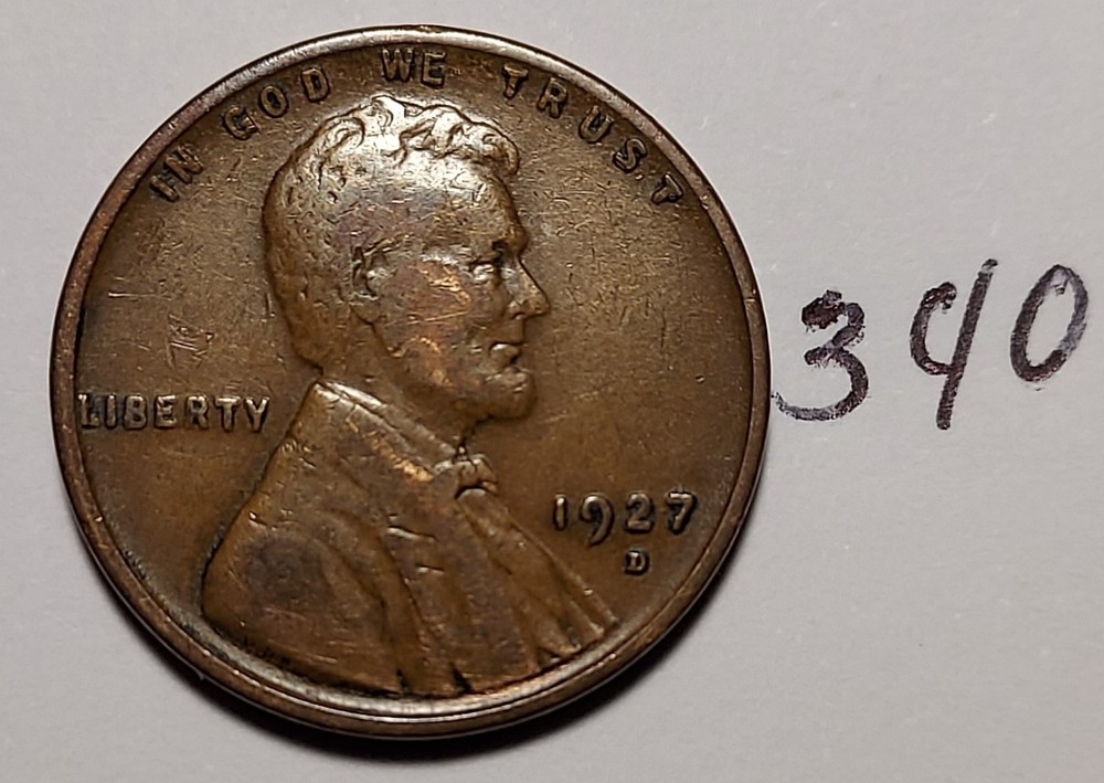 1927-D Lincoln Wheat Cent         #340