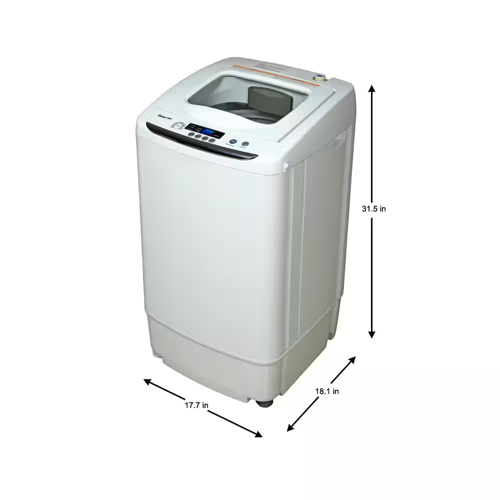 0.9 Cu. Ft. Compact Portable Top Load Washer in White