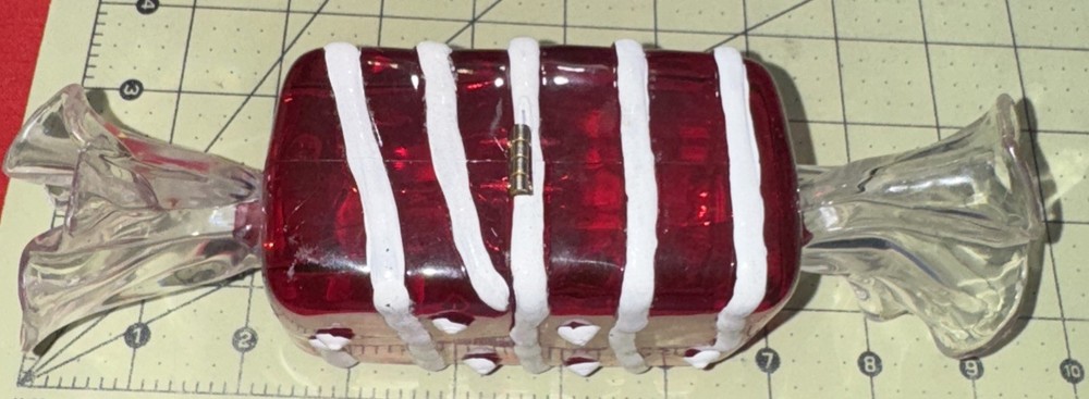 Department 56 Acrylic "Wrapped Candy Box" - Hinged Magnetic Clasp ~ Rectangle 8”