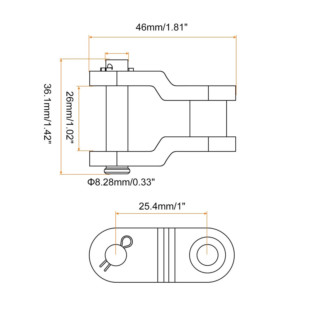 8Pcs 16B-1 Chain Offset Half Link Roller 25.4mm Pitch Master Connector Links