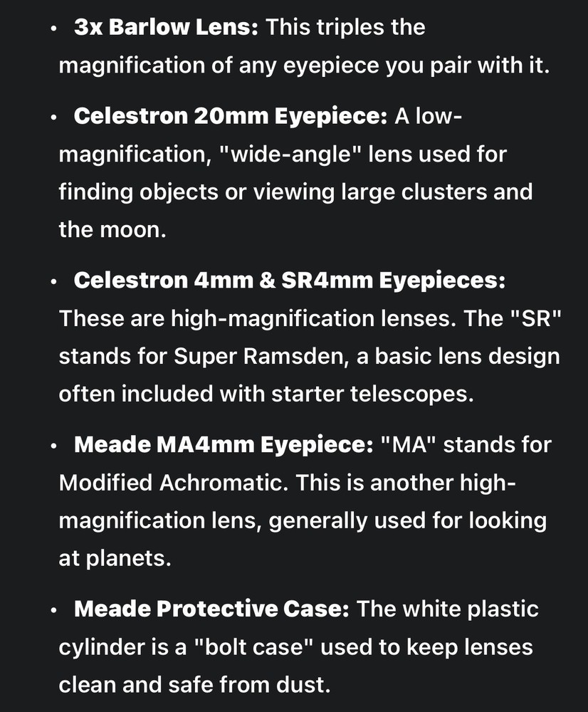 Telescope Lenses & Accessories Barlow Meade Celestron