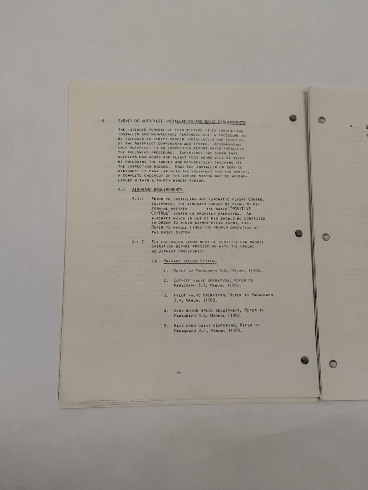 Brittain Industries Mooney NAV-Coupler/Heading Lock Operation & Service Instruct