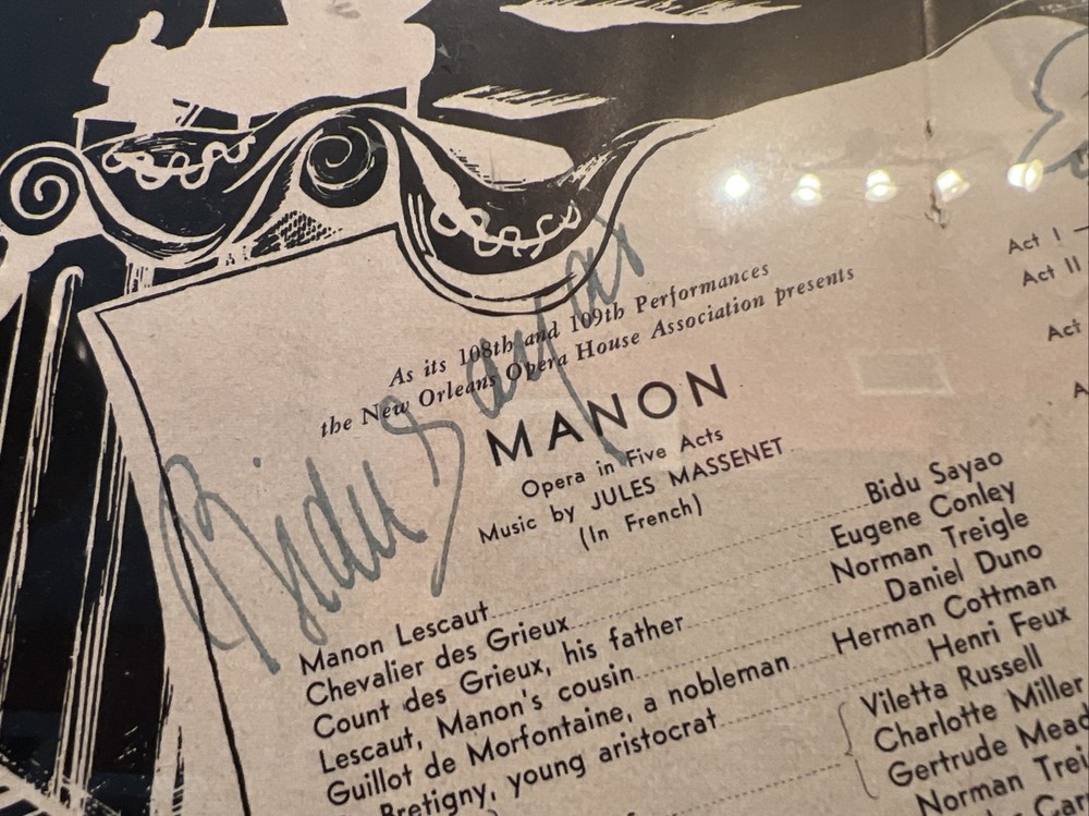 Autograph Program Bidu Sayao & Eugene Conley Manon Opera Singers signed Werleins