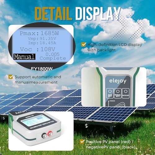 EY1800W Solar Panel Tester Multimeter, DC/AC Solar Panel Watt Meter,