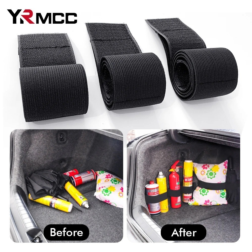 Car Boot Tool Organizer with Hook & Loop Strap for Fire Extinguisher Storage