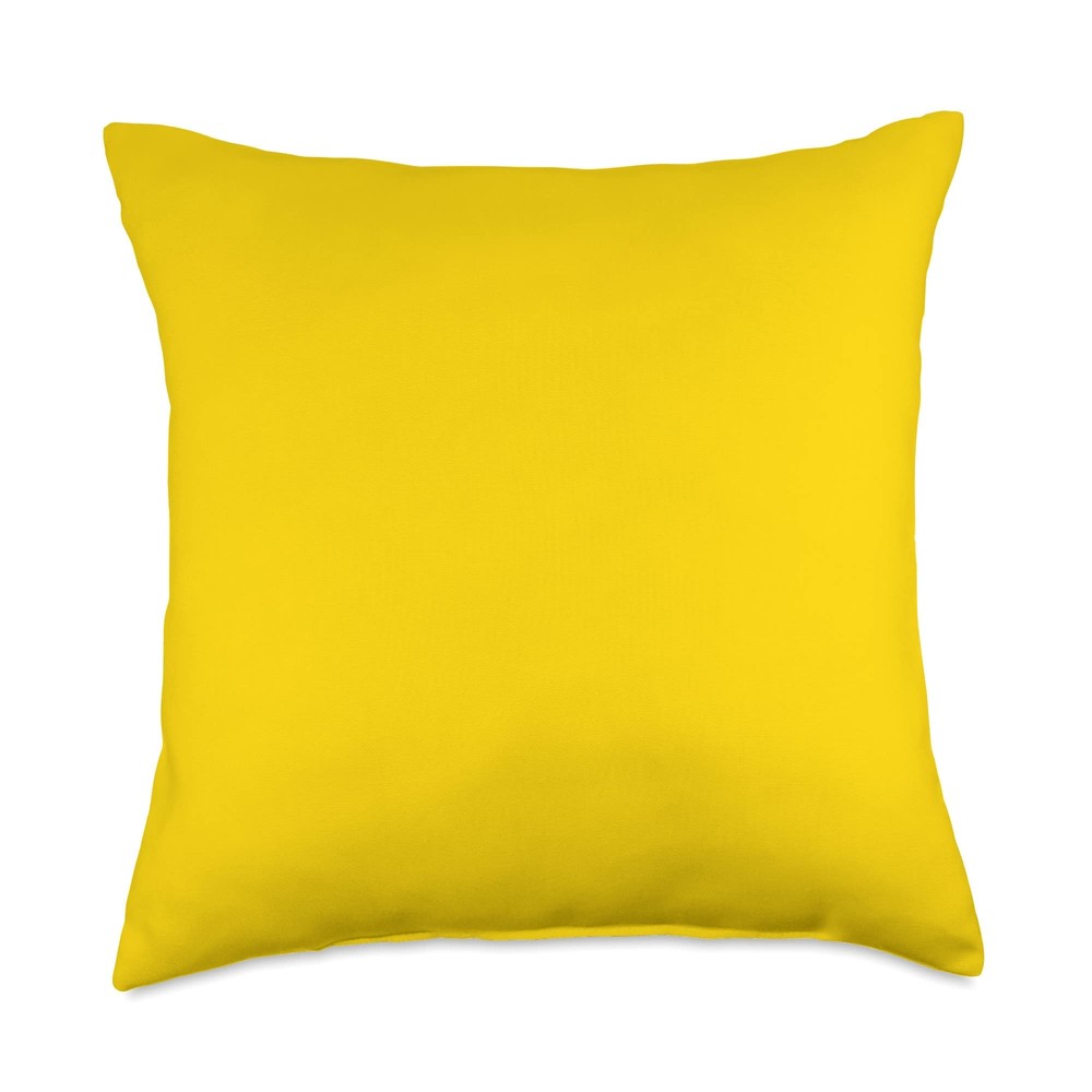 Plain Golden Yellow Throw Pillow 18x18 Multicolor