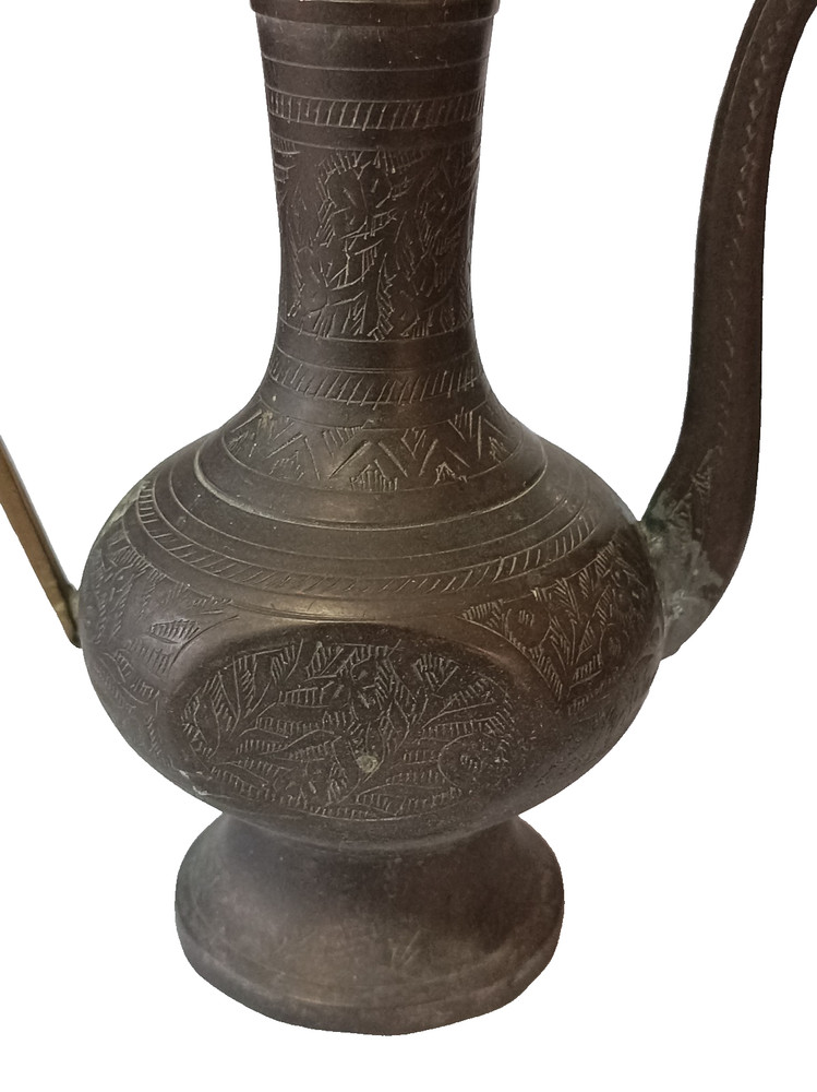 Vintage Solid Brass Dallah Tea Aftaba Water Ewer Pitcher 21cm