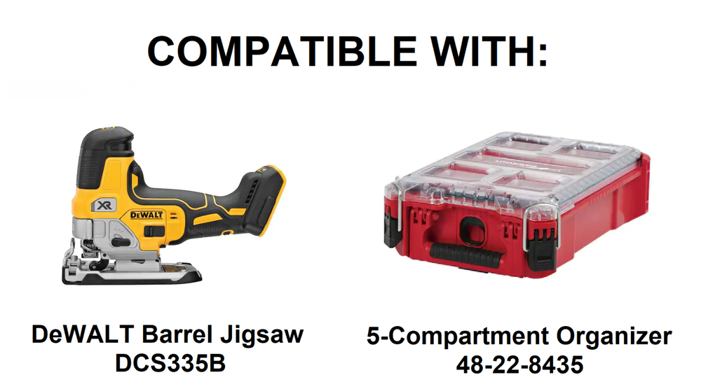 Milwaukee Packout Insert for Dewalt Barrel Handle Jigsaw (Insert Only)