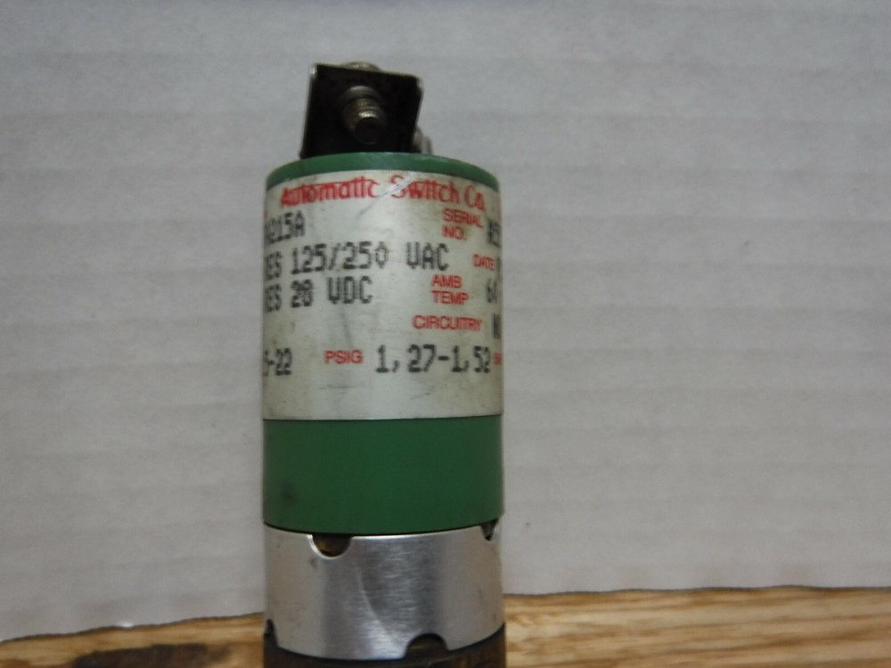 ASCO JB47A215A PRESSURE SWITCH
