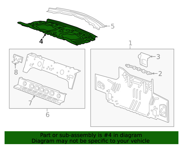 Genuine GM Rear Window Panel 23303049