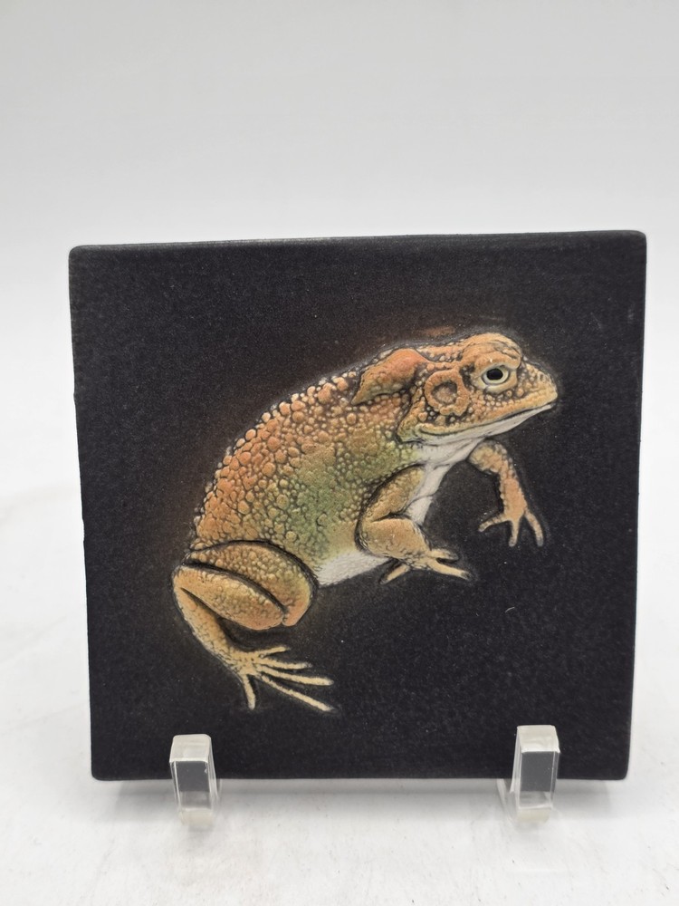 Surving Studio Hyperrealistic Ceramic Toad Tile, Circa 2004