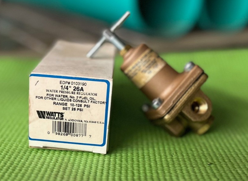 Watts Water Pressure Regulator 1/4" 26A 10-25 PSI