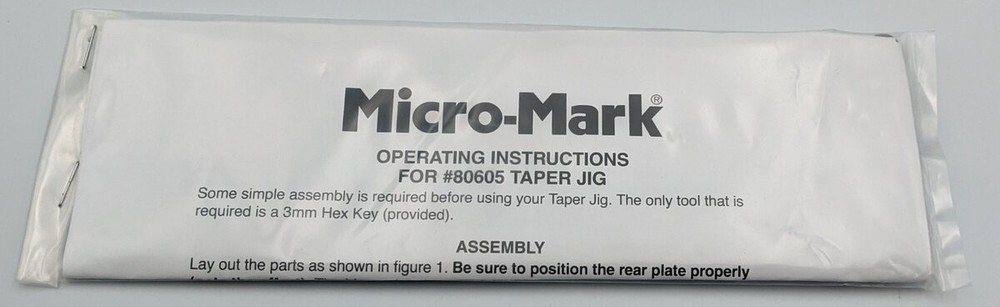 Micro-Mark 80605 Taper Jig