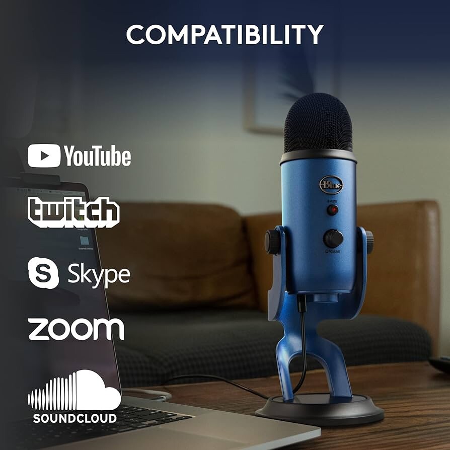 Logitech for Creators Blue Yeti USB Microphone + Pop Filter