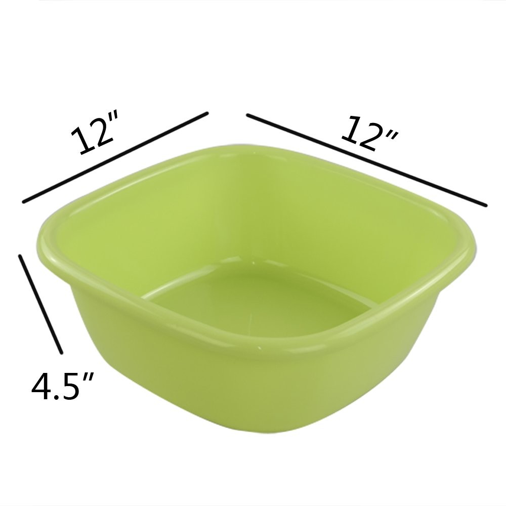 8 Quart Plastic Small Wash Basins 4pack